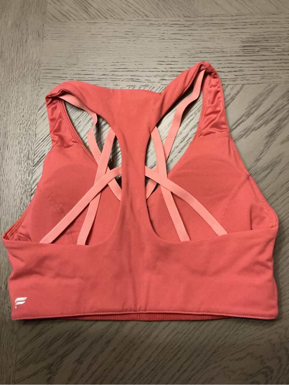 Fabletics Medium Impact Sports Bra Coral Pink size Small